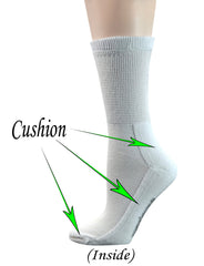 Yomandamor cushioned-sole crew socks support every step.