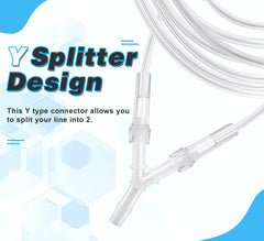 YONCOZY connector closeup highlights durable, kink-free tubing for smoother oxygen flow.