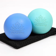 Bolas de masaje Yonseng de látex natural, juego de dos para liberar fascia