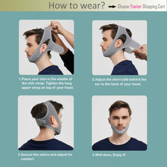 Yootar CPAP chin strap mesh closeup highlights breathable fabric.