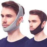 Yootar CPAP chin strap two-pack in black and gray helps promote nasal breathing.