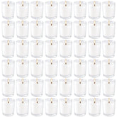 YOROXRG 48-pack white unscented glass votives for weddings and events