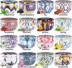 YOROXRG travel tin candle packaging highlights compact, portable design.