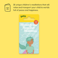Yoto Mermaids and Fairy Dust card inserted into a Yoto Player for easy playback.