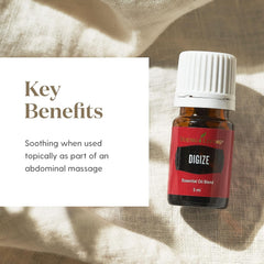 DiGize drops in palm demonstrate convenient digestion support usage