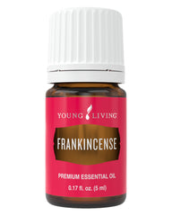 Young Living Frankincense oil 5 ml bottle for daily skincare.