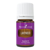 Young Living Lavender Essential Oil bottle with label, ideal for calming aromatherapy routines.