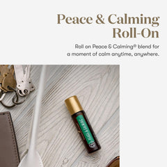 Young Living Peace & Calming Roll-On application to pulse points for instant soothing aroma