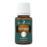 Young Living Peppermint Oil bottle ready for diffusion and aroma.