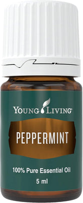 Young Living Peppermint Oil bottle with fresh aroma and purity