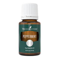 Young Living Peppermint Oil bottle ready for diffusion and aroma.