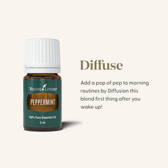 Topical peppermint oil application with cooling sensation