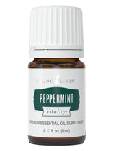 Young Living Peppermint Vitality bottle front view for refreshing aromatherapy use.