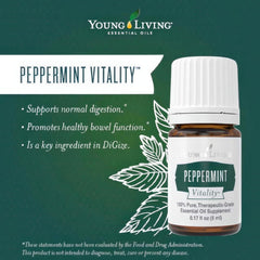 Young Living Peppermint Vitality diffuser setup creates a revitalizing ambiance at home.