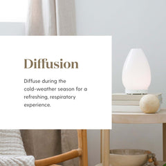 Young Living RC Blend diffuser setup creates a spa-like atmosphere.