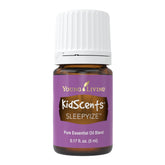 SleepyIze bottle pour, highlighting calming bedtime ritual with Young Living