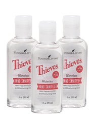 Young Living Thieves Waterless Hand Purifier 1oz front view with peppermint scent