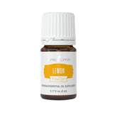 Young Living Vitality Lemon bottle front view emphasizes pure citrus flavor for cooking.