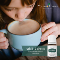 Young Living Vitality Peppermint in a kitchen setup ready for baking