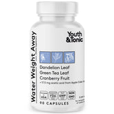Youth & Tonic Weight Away bottle being poured to illustrate gentle fluid balance
