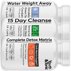 Youth & Tonic 3pk detox kit bottle for kick-off weight management