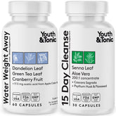 Youth & Tonic Jumpstart Cleanse water-weight-away pill bottle helps reduce bloating and puffiness.