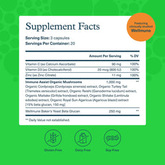 Close-up of Immune+ capsules highlighting the vegetarian formula.
