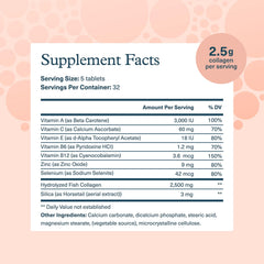 Youtheory marine collagen tablets bottle closeup highlighting easy-to-swallow form