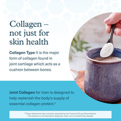 Youtheory Men’s Joint Collagen pour bottle illustrating easy dispensing.