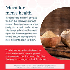 Youtheory Men's Maca vegan symbol shows plant-based nutrition for daily wellness