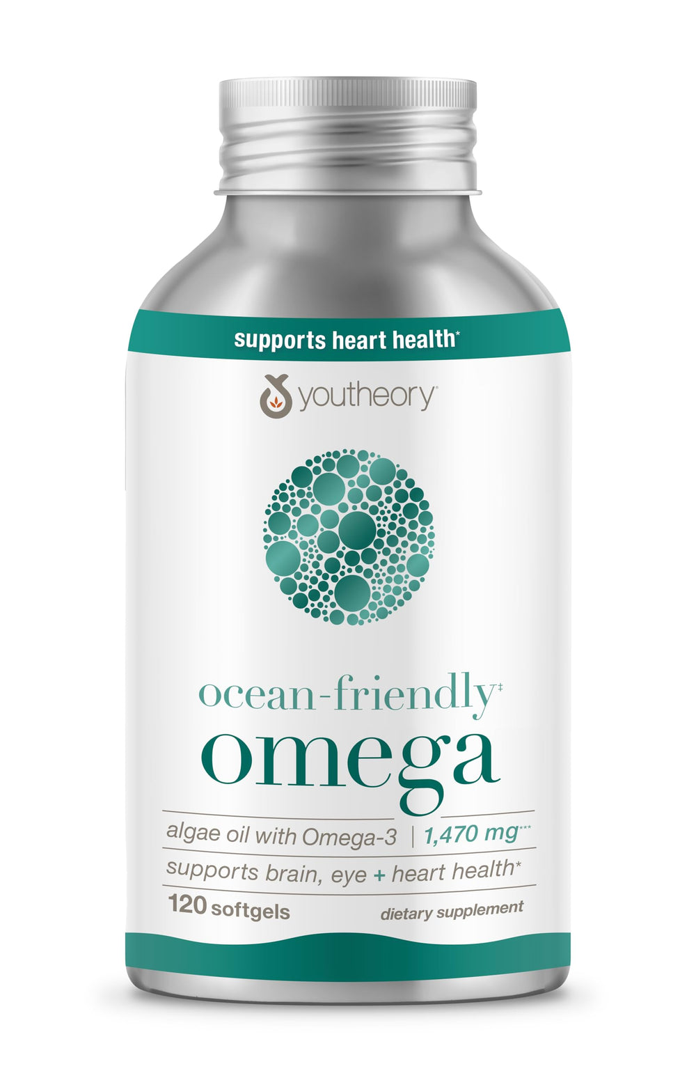 Youtheory Ocean-Friendly Omega softgels close-up for heart and brain support
