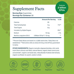 Close-up of Youtheory gummies reveals chewy texture and sugar-free formula.