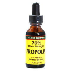 YS Eco Bee Farms Propolis 70 percent ultra-strength bottle for easy daily use.