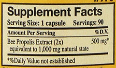 Hands holding YS Organic Bee Farms Propolis Raw 1000mg capsules, convenient daily supplement