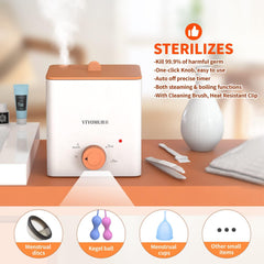 YTYOMUR large-capacity cleaner design for batch cleaning of menstrual cups.