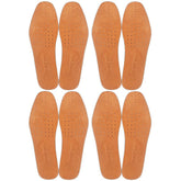 YUANQIAN absorbent ultra-thin pigskin leather insoles pack front view for discreet odor control