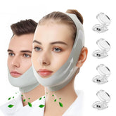 Yueerbao adjustable CPAP chin strap closeup showing secure, breathable fit.