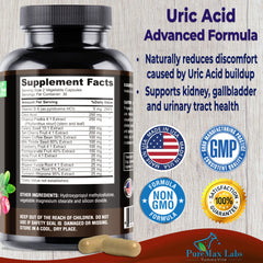 YUMMYVITE Uric Acid capsules closeup highlighting easy daily dosing.