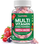 YUM-V'S Kids Multivitamin bottle front view emphasizes daily immune-support nutrients.