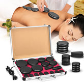 Yunsailing hot stones kit with six stones and heating box for professional or home spa use.