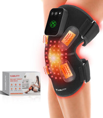 YUQBLITTY upgraded red light knee massage brace offers 360° vibration for comprehensive knee relief.