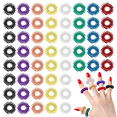 YUQILIN acupressure rings spiky on finger for instant stress relief and focus.