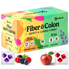 Yusnkioin Fiber Gummies bottle close-up for daily gut support and regularity.