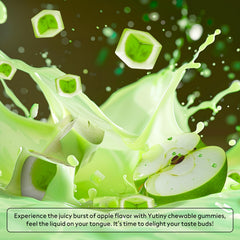 Yutiny vegan pectin-based formula shown in ingredient label emphasizing gluten-free and non-GMO.