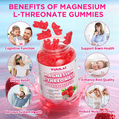 YUULAI Raspberry flavor gummies closeup highlights tasty daily supplement