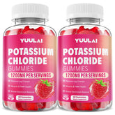 YUULAI potassium gummies bottle-front, 1200mg dose and sugar-free formula.