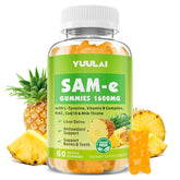 YUULAI SAM-e Gummies pineapple flavor bottle for daily wellness.