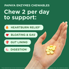 Yuve Naturals papaya enzymes are sugar-free and easy to use after meals.