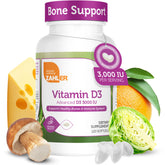 Zahler Advanced Vitamin D3 softgels bottle front may support bone health and daily wellness