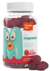 Zahler Chapter One raspberry magnesium gummies for kids and adults, easy to chew.